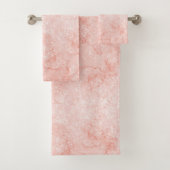Elegant chique roze rosé kwarts glitter marmer bad handdoek (Insitu)
