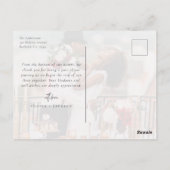 Elegant chique script bruiloft foto dank u briefkaart (Achterkant)