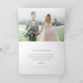 Elegant Chique Script Foto Collage Bruiloft Kaart (Binnen)