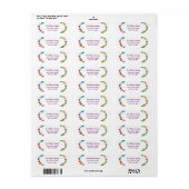 Elegant Chique Script Moderne Bloemen Retouradres Etiket (Full Sheet)