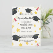 Elegant chique ster Afstuderen Kaart (Staand voorkant)