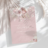 Elegant chique stoffig Roos bloemig Vrijgezellenfe Kaart