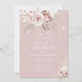 Elegant chique stoffig Roos bloemig Vrijgezellenfe Kaart (Voorkant)