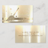 Elegant, chique, strepen, lichtgevende glitter bez visitekaartje (Voorkant / Achterkant)