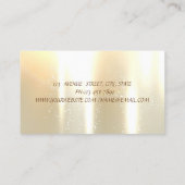 Elegant, chique, strepen, lichtgevende glitter bez visitekaartje (Achterkant)