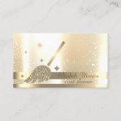 Elegant, chique, strepen, lichtgevende glitter bez visitekaartje (Voorkant)