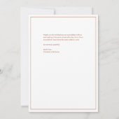 Elegant chique terracotta bruiloft bedankkaart (Achterkant)