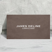Elegant chique textuur bruin consultant visitekaartje