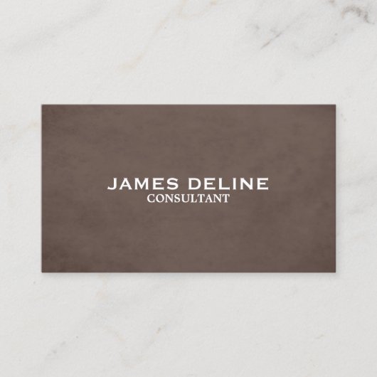 Elegant chique textuur bruin consultant visitekaartje (Voorkant)