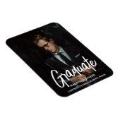 Elegant chique typografie afstudeerfeest Aankondig Magneet (Rechterzijde)