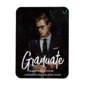Elegant chique typografie afstudeerfeest Aankondig Magneet (Verticaal)