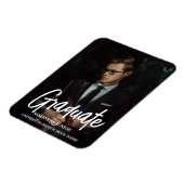 Elegant chique typografie afstudeerfeest Aankondig Magneet (Linkerzijde)