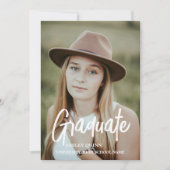 Elegant chique typografie afstudeerfeest aankondiging (Voorkant)