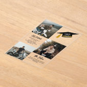 Elegant chique typografie afstudeerfeest acryl uitnodigingen (Laagn)