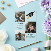 Elegant chique typografie afstudeerfeest acryl uitnodigingen (Insitu (Huwelijk))