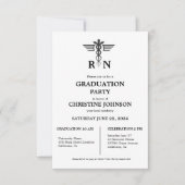 Elegant chique typografie verpleegkundige afstudee kaart (Voorkant)