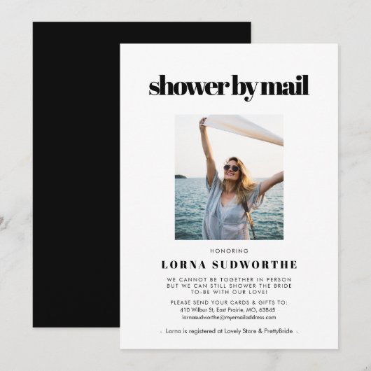 Elegant & chique Vrijgezellenfeest per post foto Kaart (Voorkant / Achterkant)