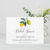 Elegant chique Waterverf citroen Vrijgezellenfeest Kaart (Staand voorkant)