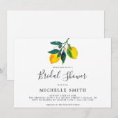 Elegant chique Waterverf citroen Vrijgezellenfeest Kaart (Voorkant / Achterkant)