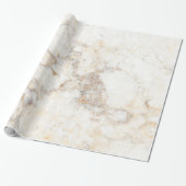Elegant chique wit goud marmeren patroon cadeaupapier (Uitgerold)