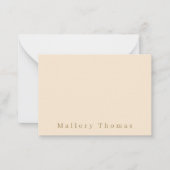 Elegant chique wit ivoor persoonlijke briefpapier notitiekaartje (Voorkant)