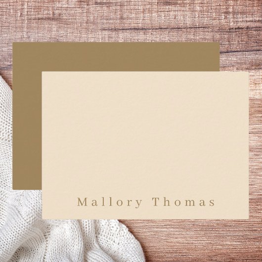 Elegant chique wit ivoor persoonlijke briefpapier notitiekaartje