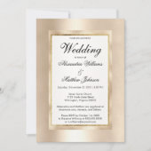 Elegant chique witte champagne gouden glamour Brui Kaart (Voorkant)