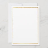 Elegant chique witte champagne gouden glamour Brui Kaart (Achterkant)