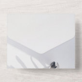 Elegant chique zilveren Roos zomer bloemenbruiloft All In One Uitnodiging (Achterkant)