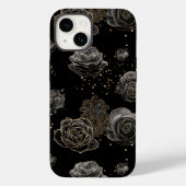 Elegant chique zwart en goud glitter patroon Case-Mate iPhone case (Achterkant)