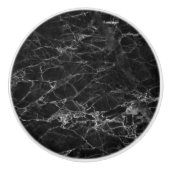 Elegant chique zwart marmeren patroonontwerp keramische knop (Voorkant)