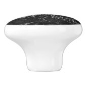 Elegant chique zwart marmeren patroonontwerp keramische knop (Zijkant)
