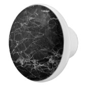 Elegant chique zwart marmeren patroonontwerp keramische knop (Rechts)