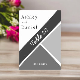 Elegant chique zwart-wit grijs moderne bruiloft kaart