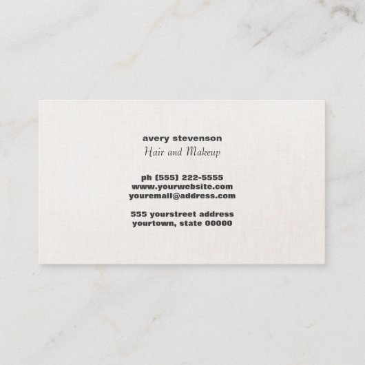 Elegant chique zwart wit strepen goud visitekaartje (Achterkant)