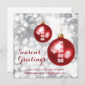 Elegant Chiropractic Holiday Flat met kerstkaarten Feestdagenkaart (Voorkant / Achterkant)