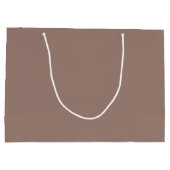 Elegant Choc Brown 9C7F74 Large Gift Bag Groot Cadeauzakje (Achterkant)