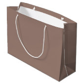 Elegant Choc Brown 9C7F74 Large Gift Bag Groot Cadeauzakje (Achterkant Gekanteld)