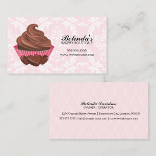Elegant Chocolade Cupcake bakkerij Visitekaartje