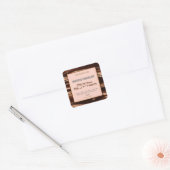 Elegant chocolade Waves Copper Lijst Product Label (Envelop)