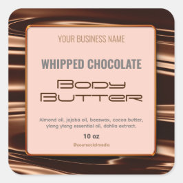 Elegant chocolade Waves Copper Lijst Product Label