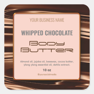 Elegant chocolade Waves Copper Lijst Product Label