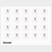 Elegant Chocolate Berry Cake Bakery Product Ronde Sticker (Vel)