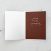 Elegant Chocolate Birthday Cake Kaart (Binnen)