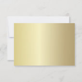 Elegant Chocolate Brown & Gold Floral Wedding Save The Date (Achterkant)