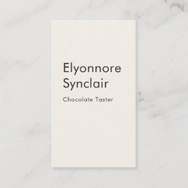 Elegant Chocolate Tasting Minimal Visitekaartje