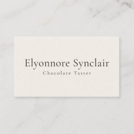 Elegant Chocolate Tasting Minimal Visitekaartje