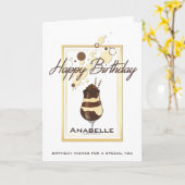 Elegant Chocolate Vanilla Drink Birthday Kaart (Gele Bloem)