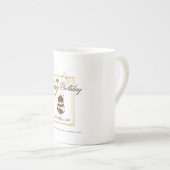 Elegant Chocolate Vanilla Drink Birthday Porselein Kop (Voorkant rechts)