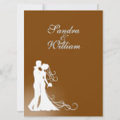 Elegant Chocolate Wedding Invitation Kaart (Achterkant)